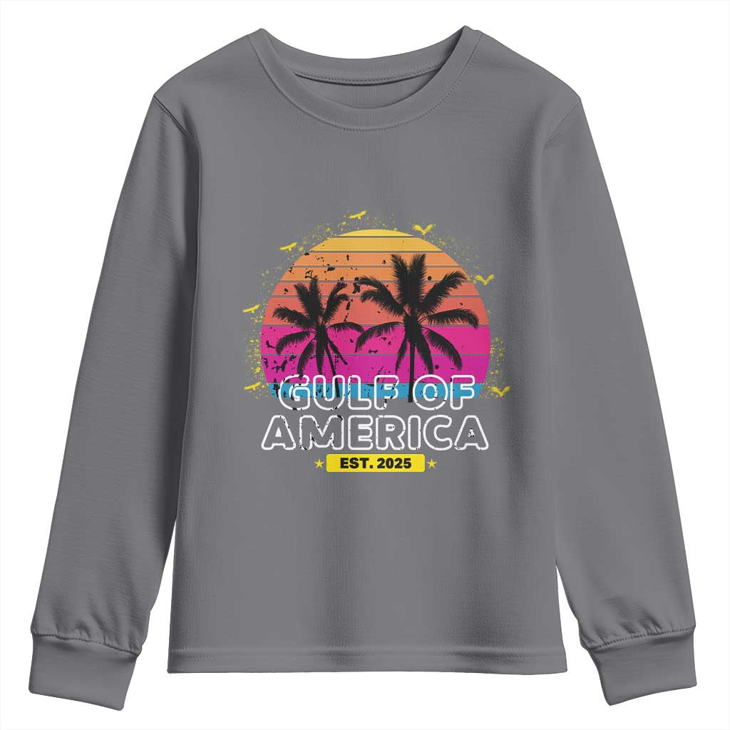 Welcome To America's Gulf Youth Sweatshirt Est 2025 Retro Vintage Summer Vibes