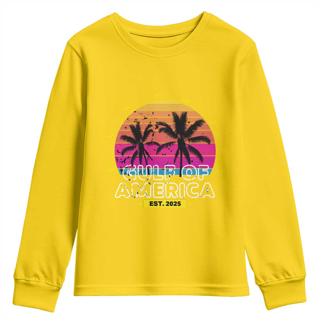 Welcome To America's Gulf Youth Sweatshirt Est 2025 Retro Vintage Summer Vibes