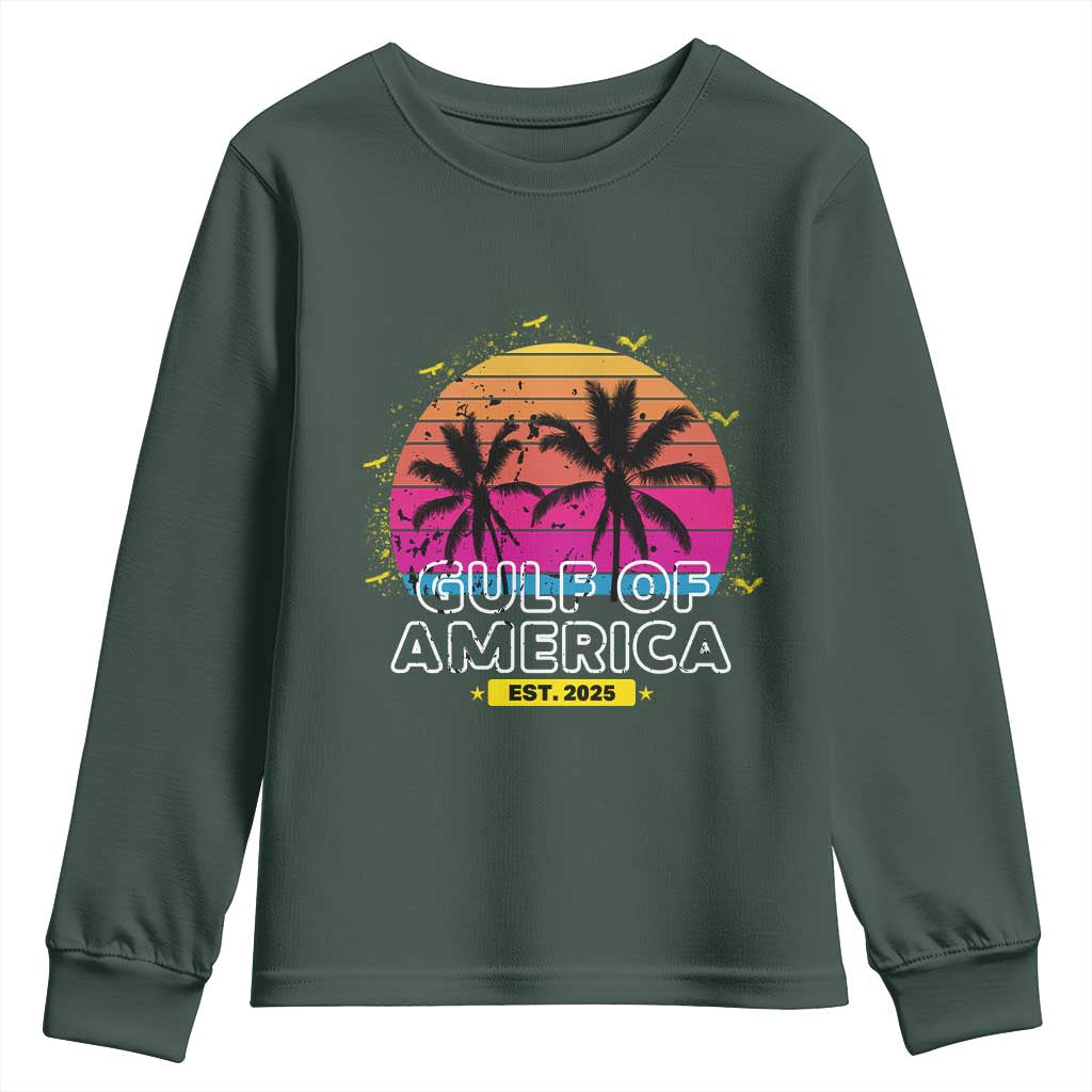 Welcome To America's Gulf Youth Sweatshirt Est 2025 Retro Vintage Summer Vibes
