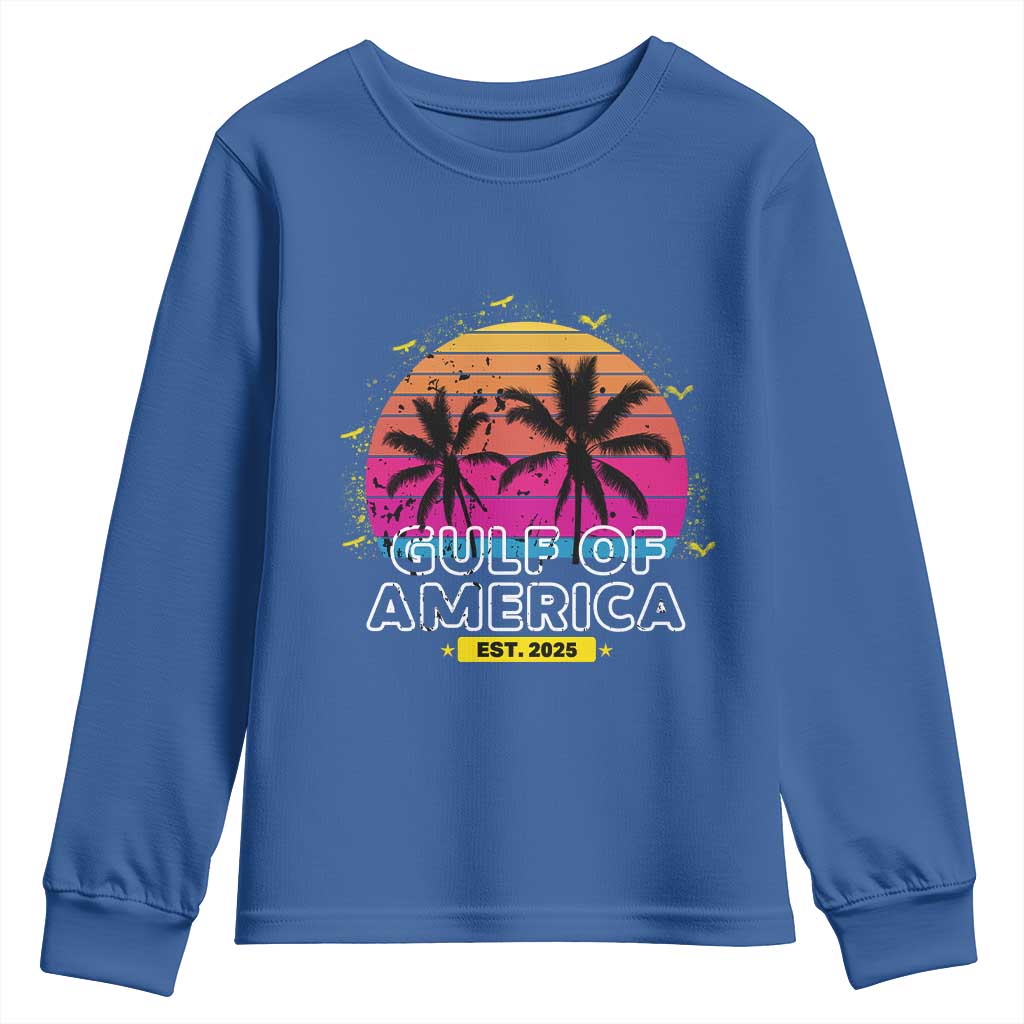 Welcome To America's Gulf Youth Sweatshirt Est 2025 Retro Vintage Summer Vibes