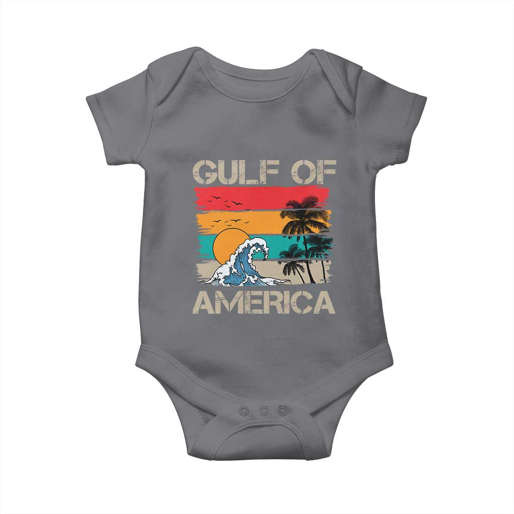 Gulf Of America Baby Onesie Funny Beach Summer Vacation Retro Vintage