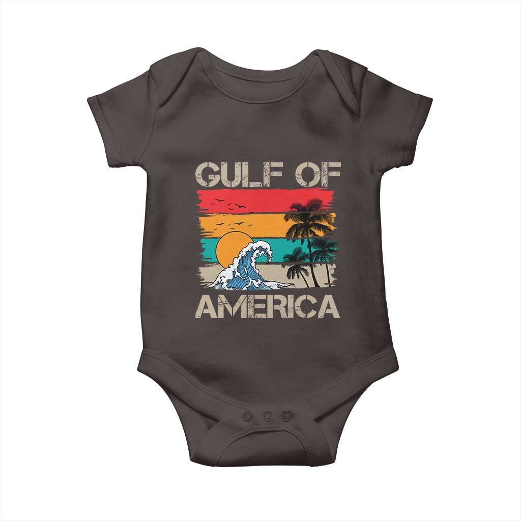 Gulf Of America Baby Onesie Funny Beach Summer Vacation Retro Vintage