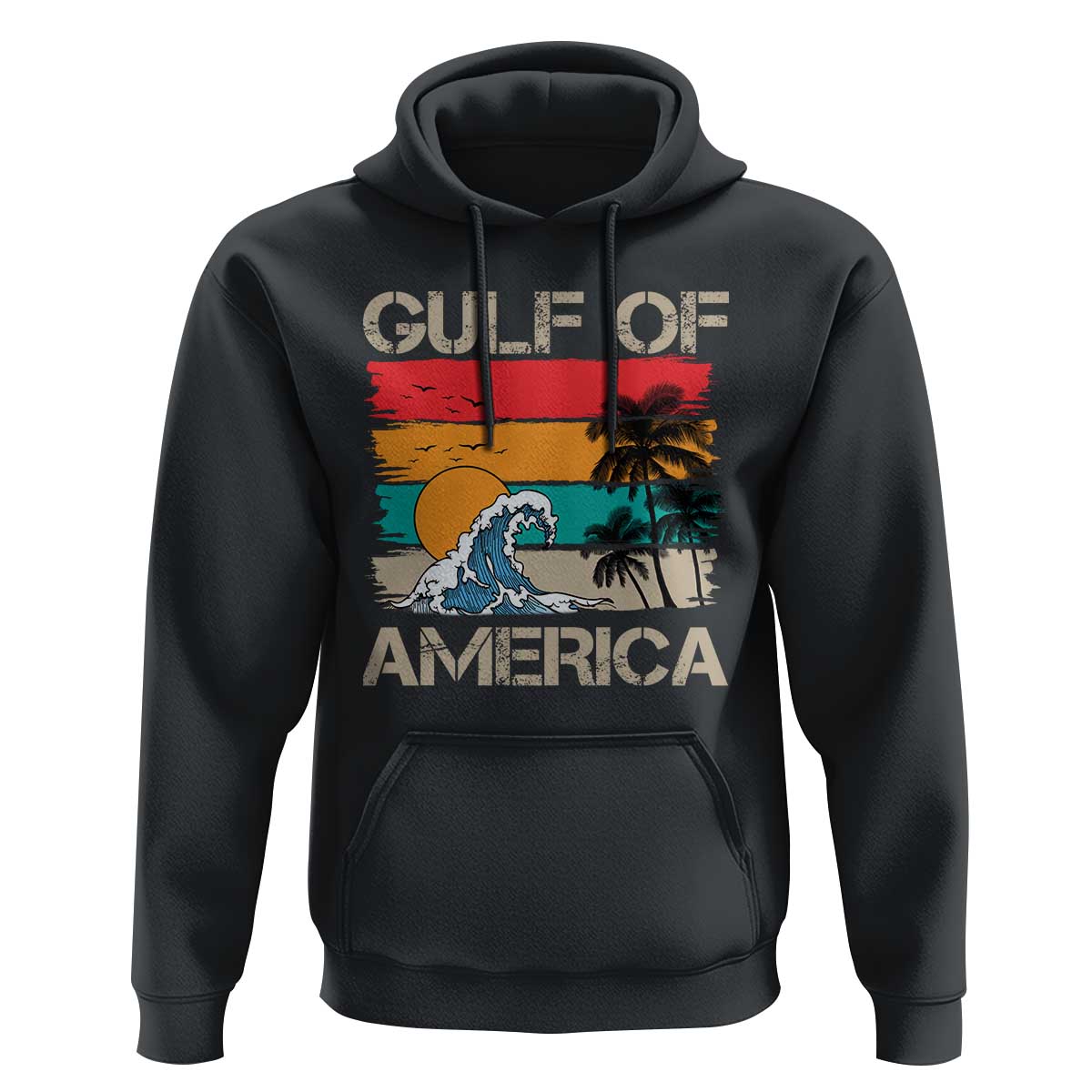 Gulf Of America Hoodie Funny Beach Summer Vacation Retro Vintage
