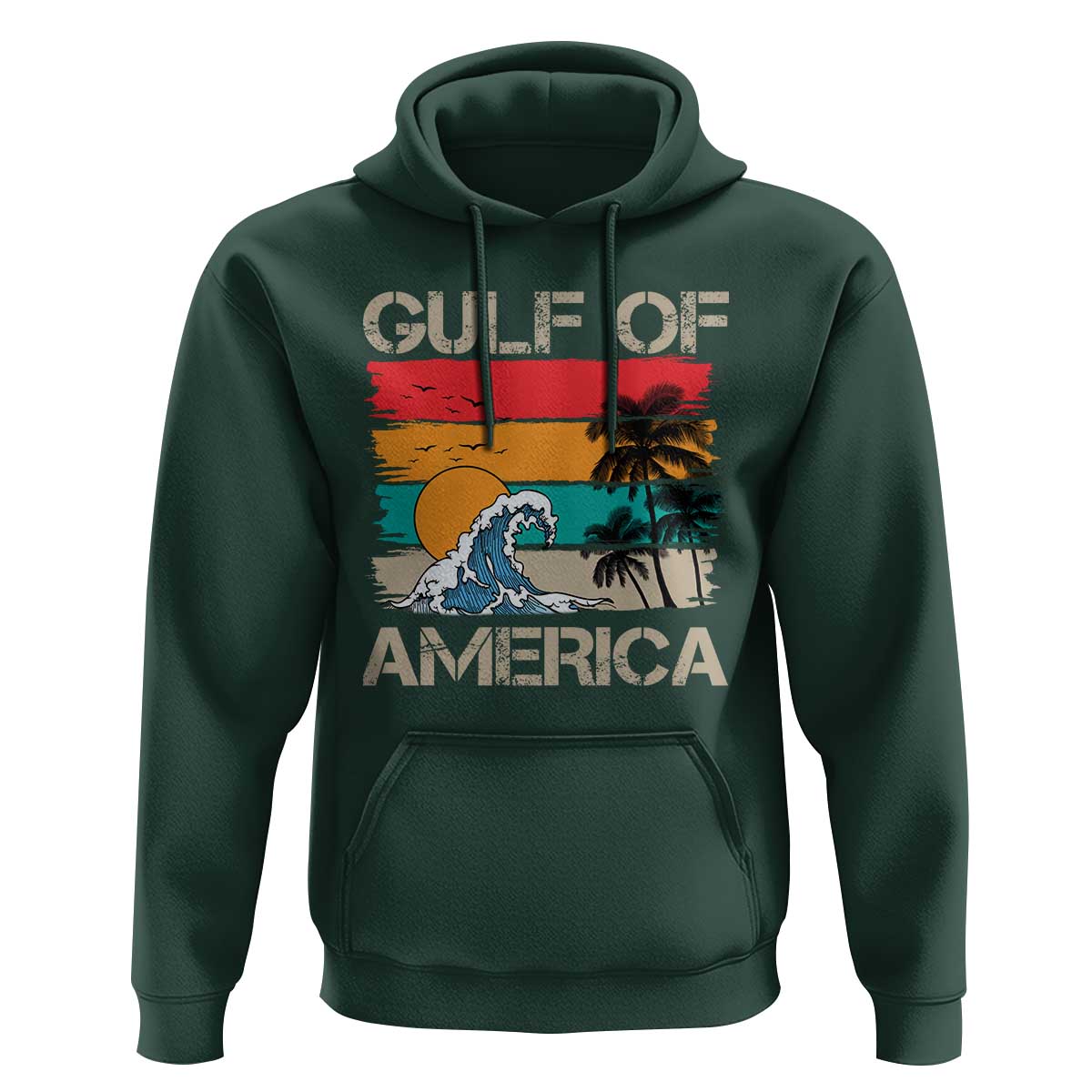 Gulf Of America Hoodie Funny Beach Summer Vacation Retro Vintage