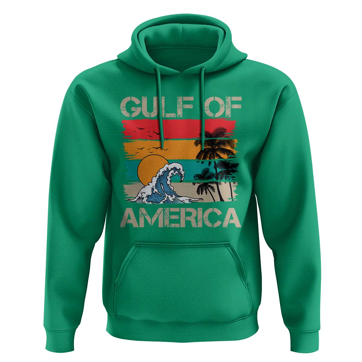 Gulf Of America Hoodie Funny Beach Summer Vacation Retro Vintage