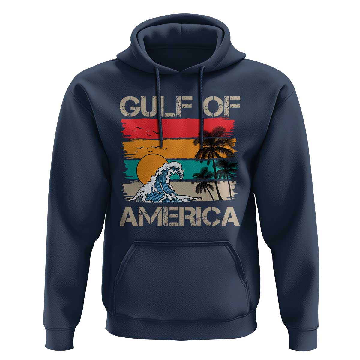 Gulf Of America Hoodie Funny Beach Summer Vacation Retro Vintage