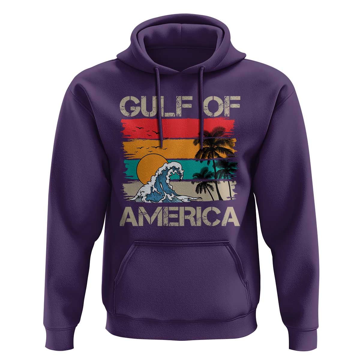 Gulf Of America Hoodie Funny Beach Summer Vacation Retro Vintage