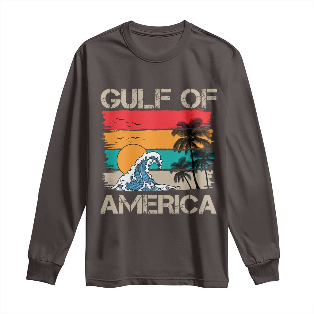 Gulf Of America Long Sleeve Shirt Funny Beach Summer Vacation Retro Vintage