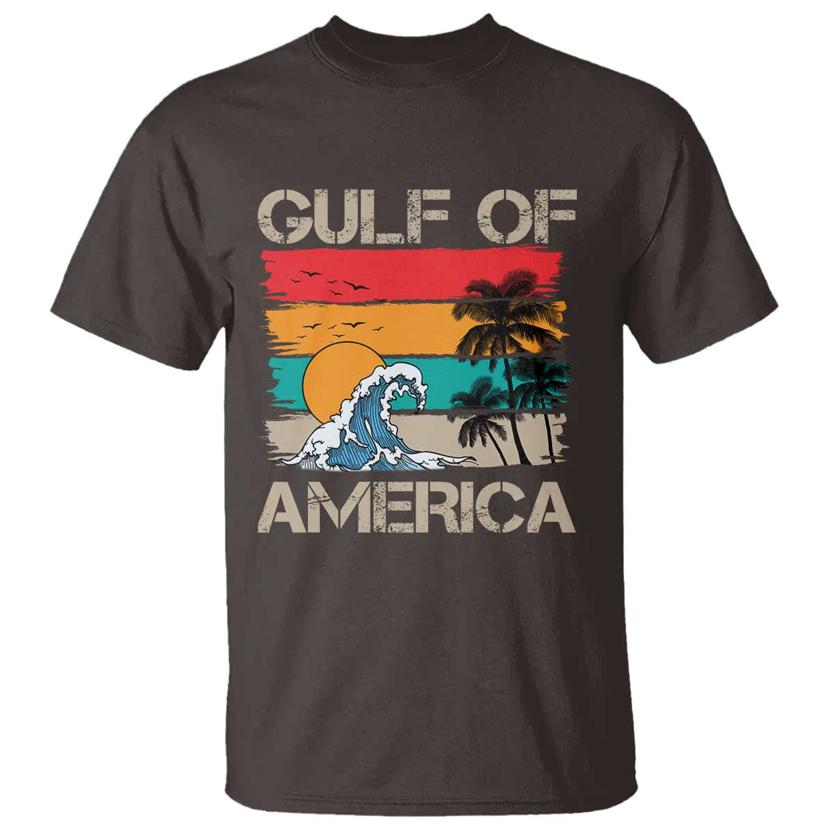 Gulf Of America T Shirt Funny Beach Summer Vacation Retro Vintage