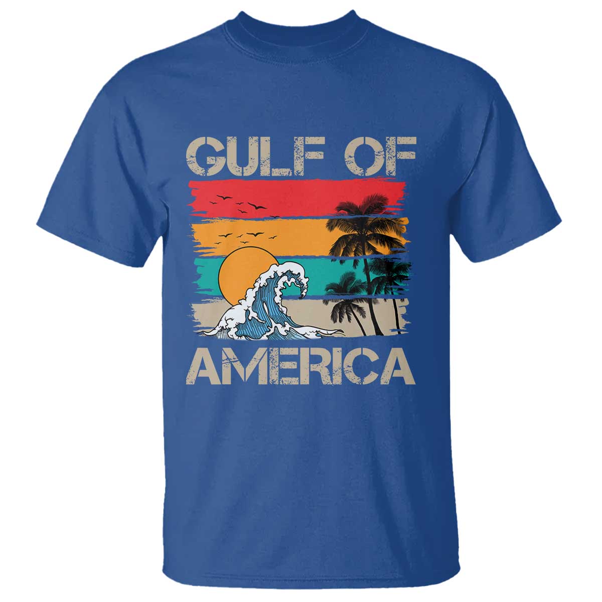 Gulf Of America T Shirt Funny Beach Summer Vacation Retro Vintage