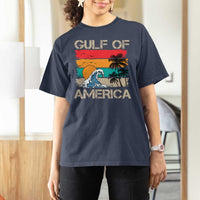 Gulf Of America T Shirt For Women Funny Beach Summer Vacation Retro Vintage