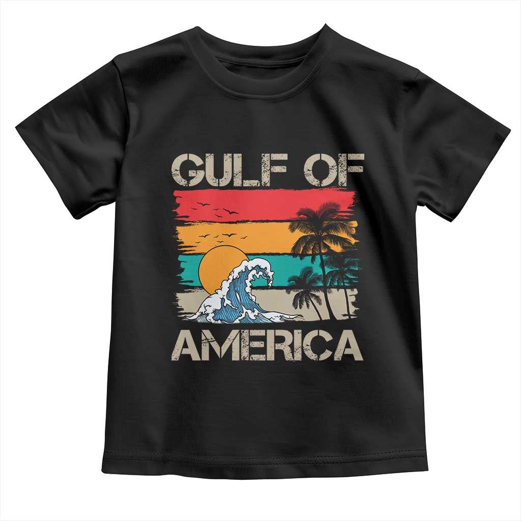 Gulf Of America Toddler T Shirt Funny Beach Summer Vacation Retro Vintage