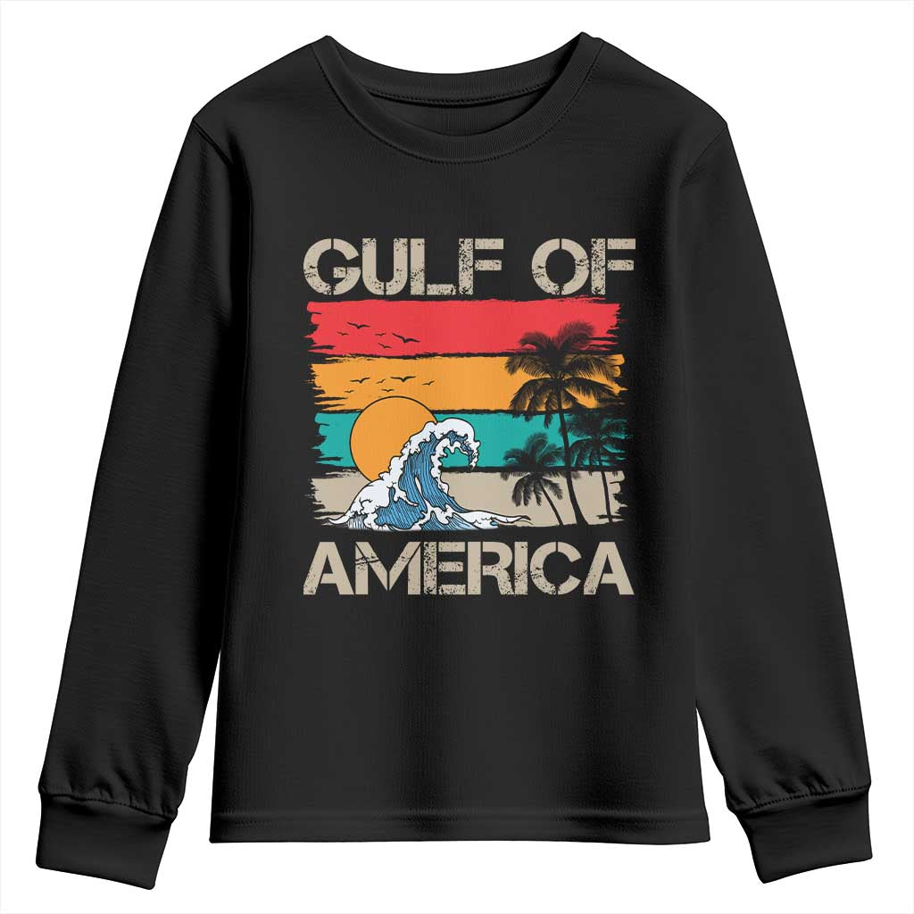Gulf Of America Youth Sweatshirt Funny Beach Summer Vacation Retro Vintage