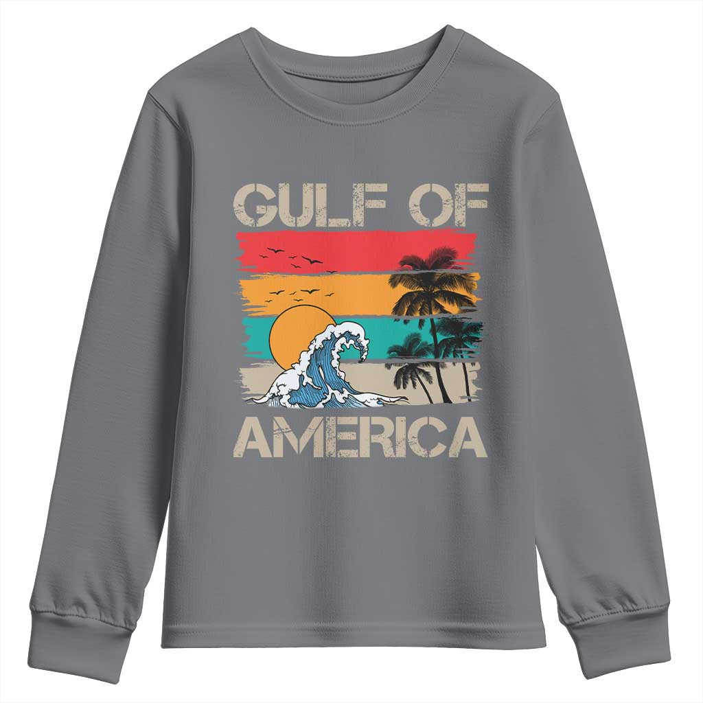 Gulf Of America Youth Sweatshirt Funny Beach Summer Vacation Retro Vintage