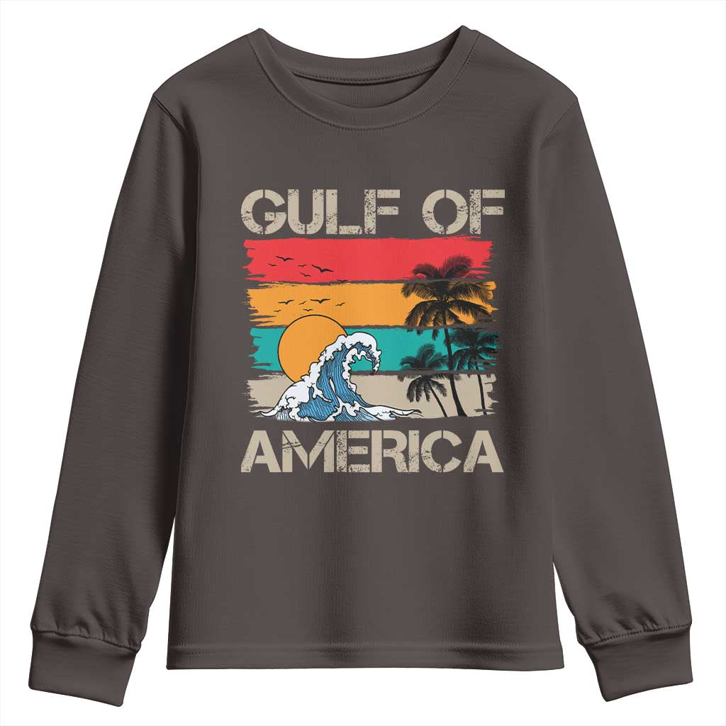 Gulf Of America Youth Sweatshirt Funny Beach Summer Vacation Retro Vintage