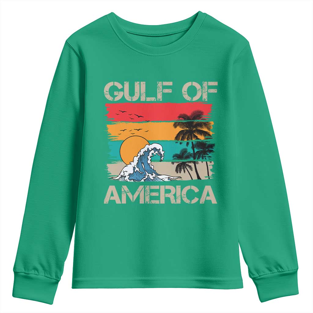 Gulf Of America Youth Sweatshirt Funny Beach Summer Vacation Retro Vintage
