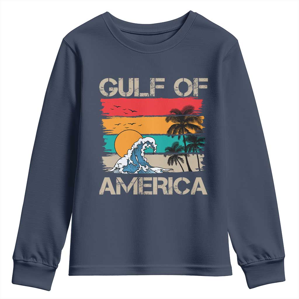 Gulf Of America Youth Sweatshirt Funny Beach Summer Vacation Retro Vintage