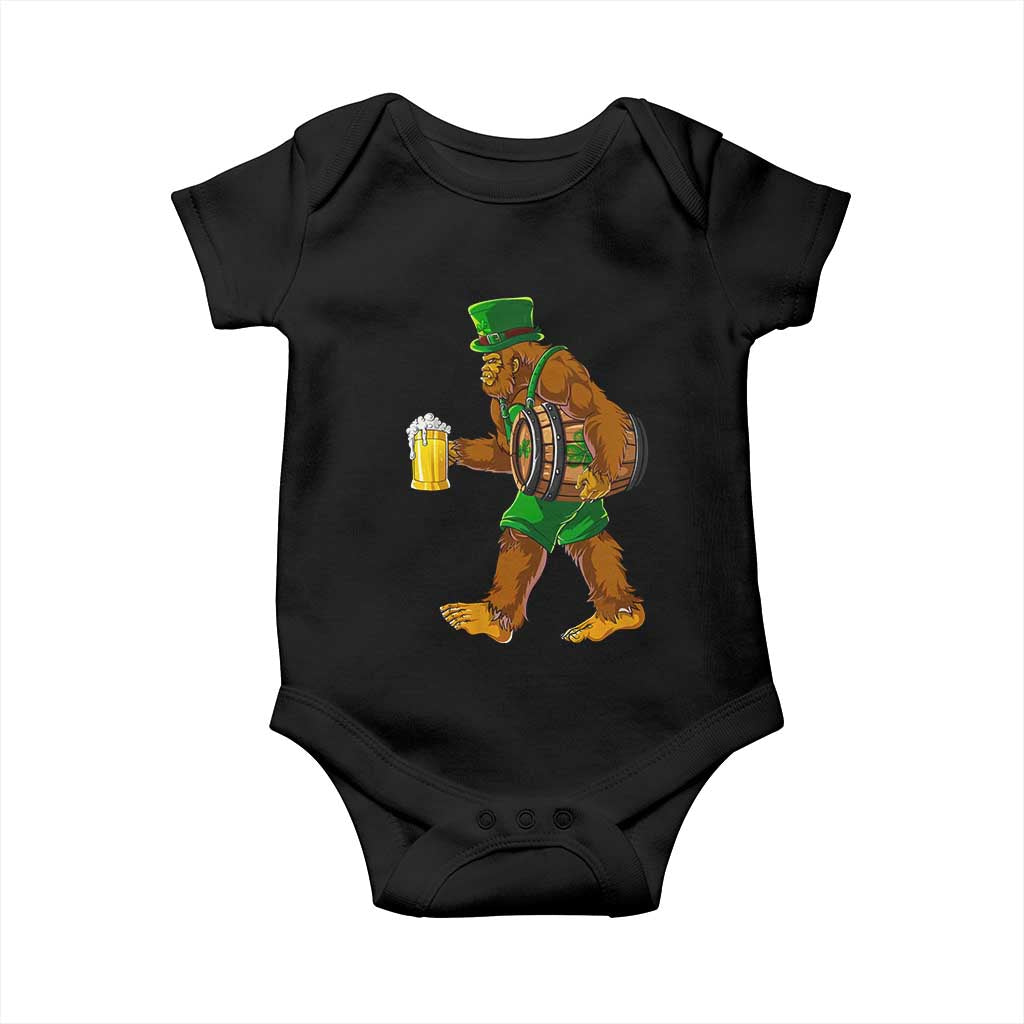 St Patricks Day Bigfoot Baby Onesie Sasquatch Beer Funny Party Shamrock