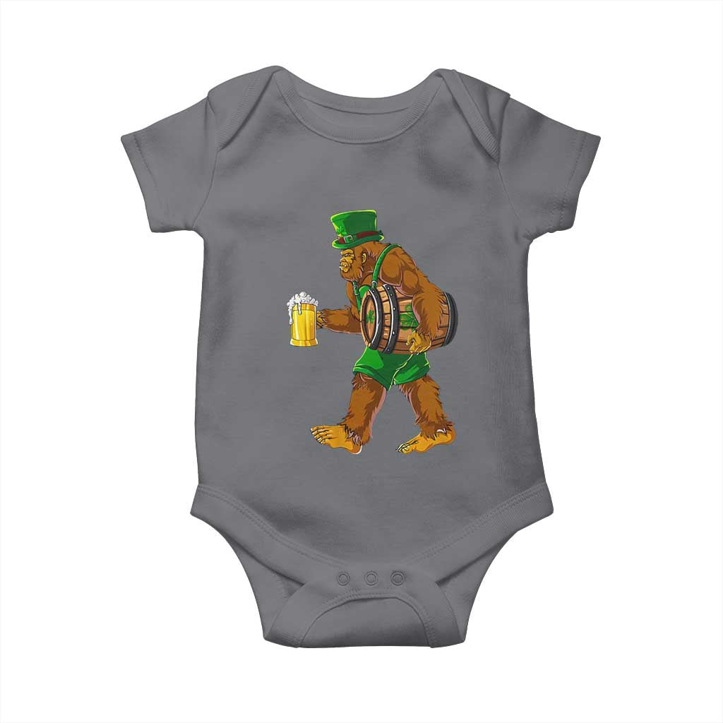 St Patricks Day Bigfoot Baby Onesie Sasquatch Beer Funny Party Shamrock