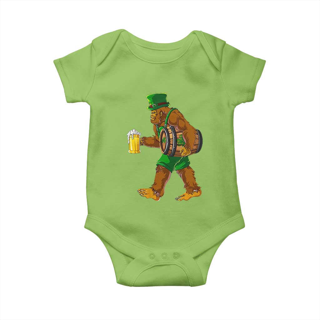 St Patricks Day Bigfoot Baby Onesie Sasquatch Beer Funny Party Shamrock