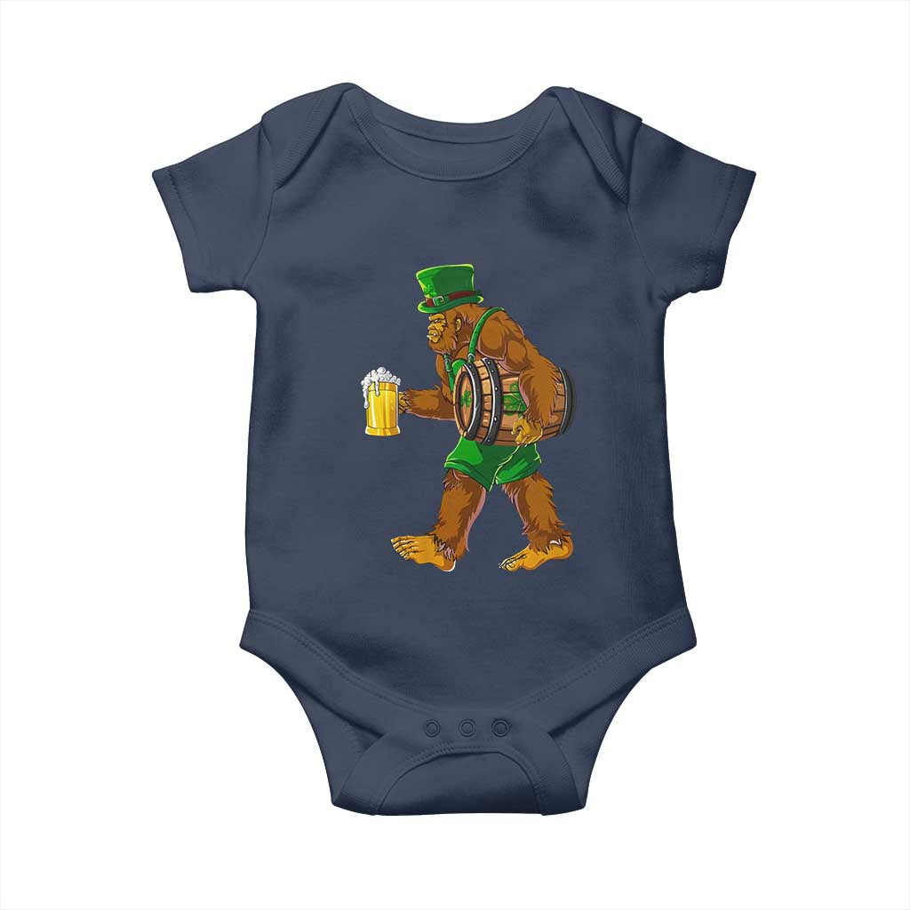 St Patricks Day Bigfoot Baby Onesie Sasquatch Beer Funny Party Shamrock