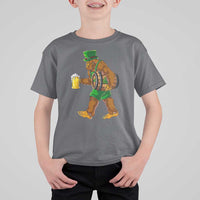 St Patricks Day Bigfoot T Shirt For Kid Sasquatch Beer Funny Party Shamrock