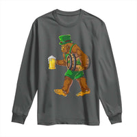 St Patricks Day Bigfoot Long Sleeve Shirt Sasquatch Beer Funny Party Shamrock