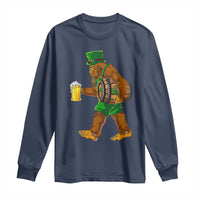 St Patricks Day Bigfoot Long Sleeve Shirt Sasquatch Beer Funny Party Shamrock