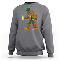 St Patricks Day Bigfoot Sweatshirt Sasquatch Beer Funny Party Shamrock