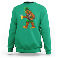 St Patricks Day Bigfoot Sweatshirt Sasquatch Beer Funny Party Shamrock