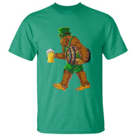 St Patricks Day Bigfoot T Shirt Sasquatch Beer Funny Party Shamrock