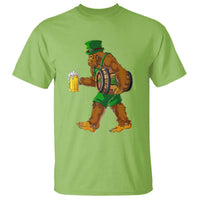 St Patricks Day Bigfoot T Shirt Sasquatch Beer Funny Party Shamrock