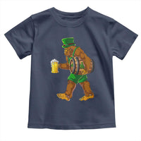 St Patricks Day Bigfoot Toddler T Shirt Sasquatch Beer Funny Party Shamrock