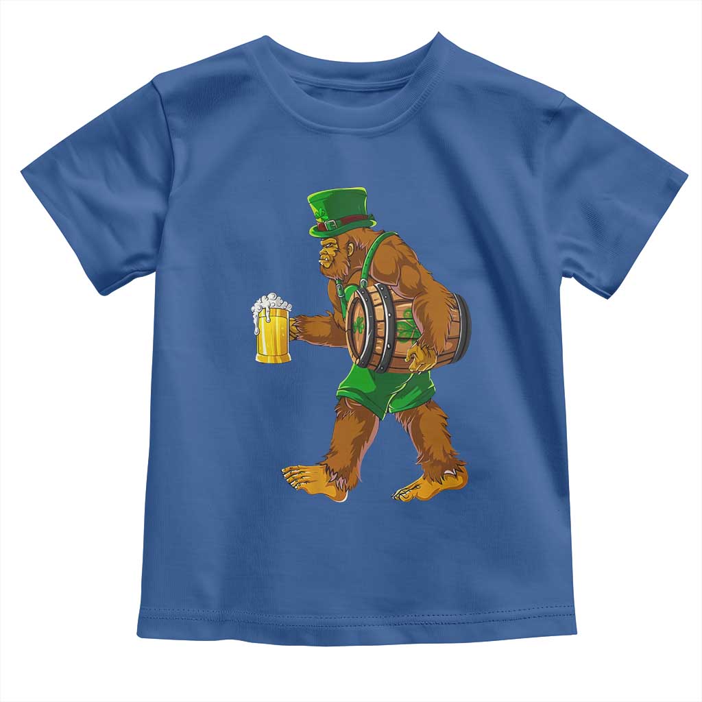 St Patricks Day Bigfoot Toddler T Shirt Sasquatch Beer Funny Party Shamrock