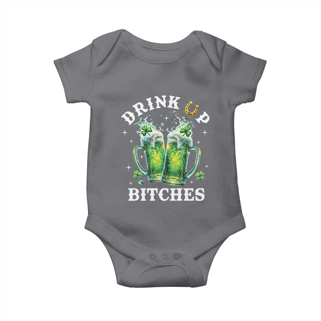 Drink Up Bitches Funny St Patricks Day Baby Onesie Irish Beer Lovers