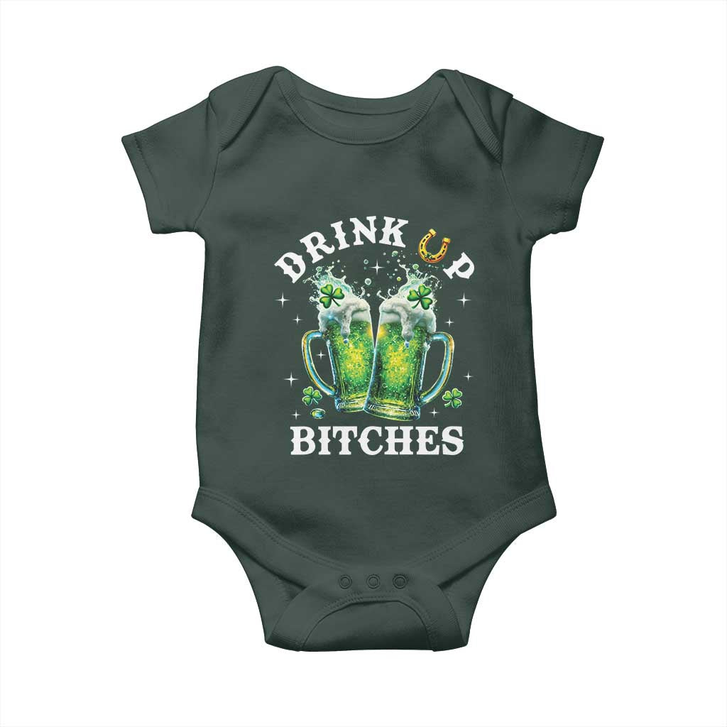 Drink Up Bitches Funny St Patricks Day Baby Onesie Irish Beer Lovers