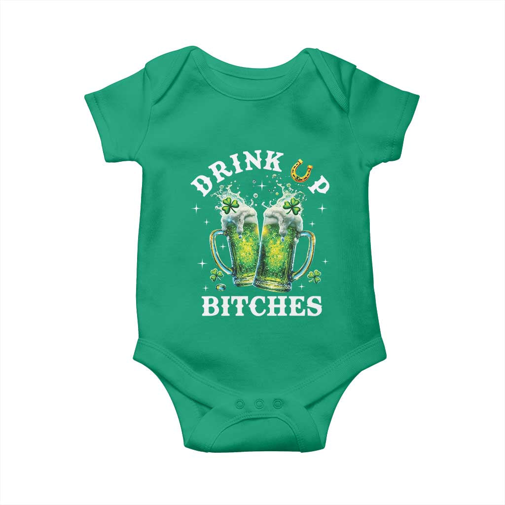 Drink Up Bitches Funny St Patricks Day Baby Onesie Irish Beer Lovers