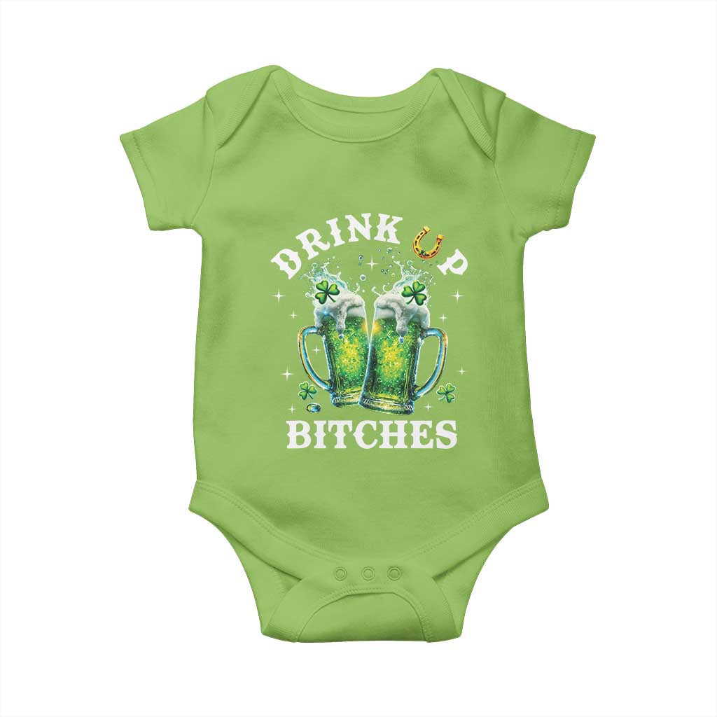 Drink Up Bitches Funny St Patricks Day Baby Onesie Irish Beer Lovers