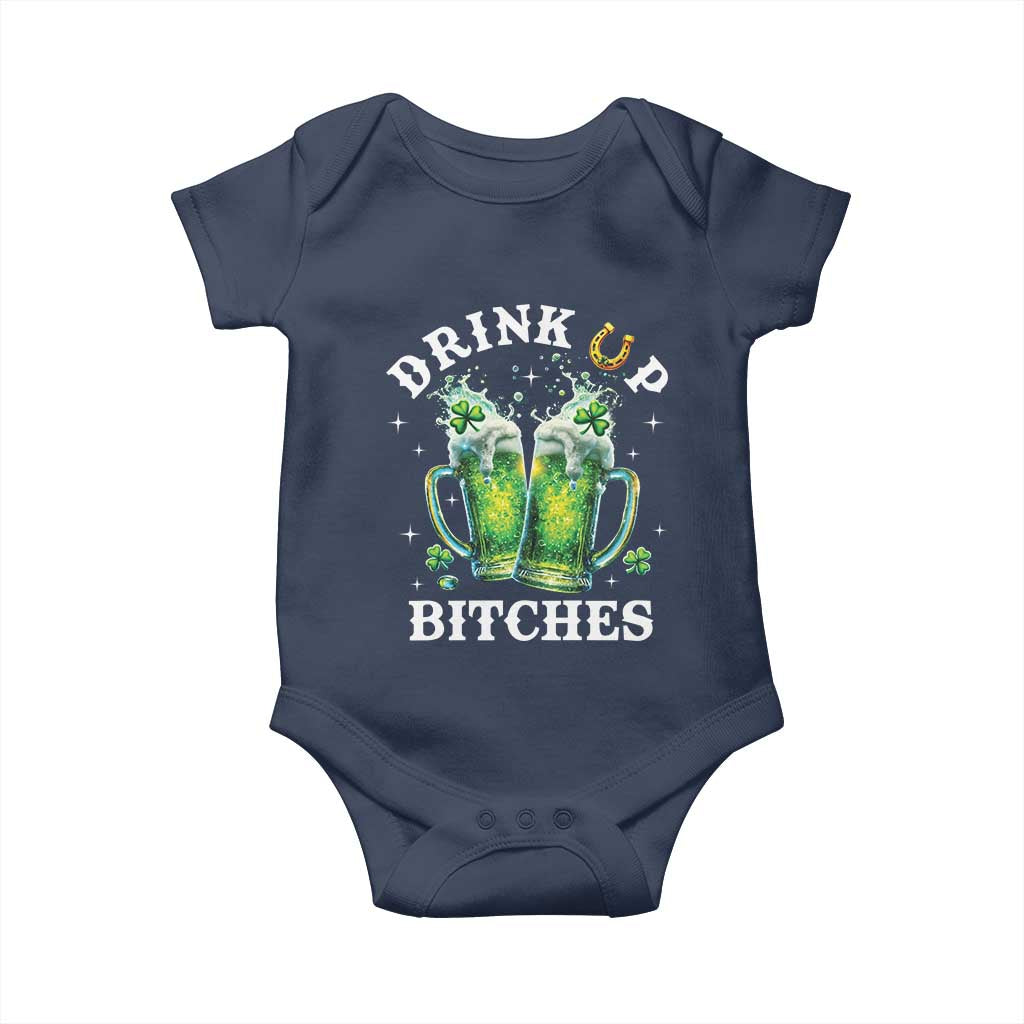 Drink Up Bitches Funny St Patricks Day Baby Onesie Irish Beer Lovers