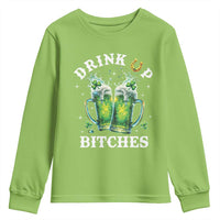 Drink Up Bitches Funny St Patricks Day Youth Sweatshirt Irish Beer Lovers