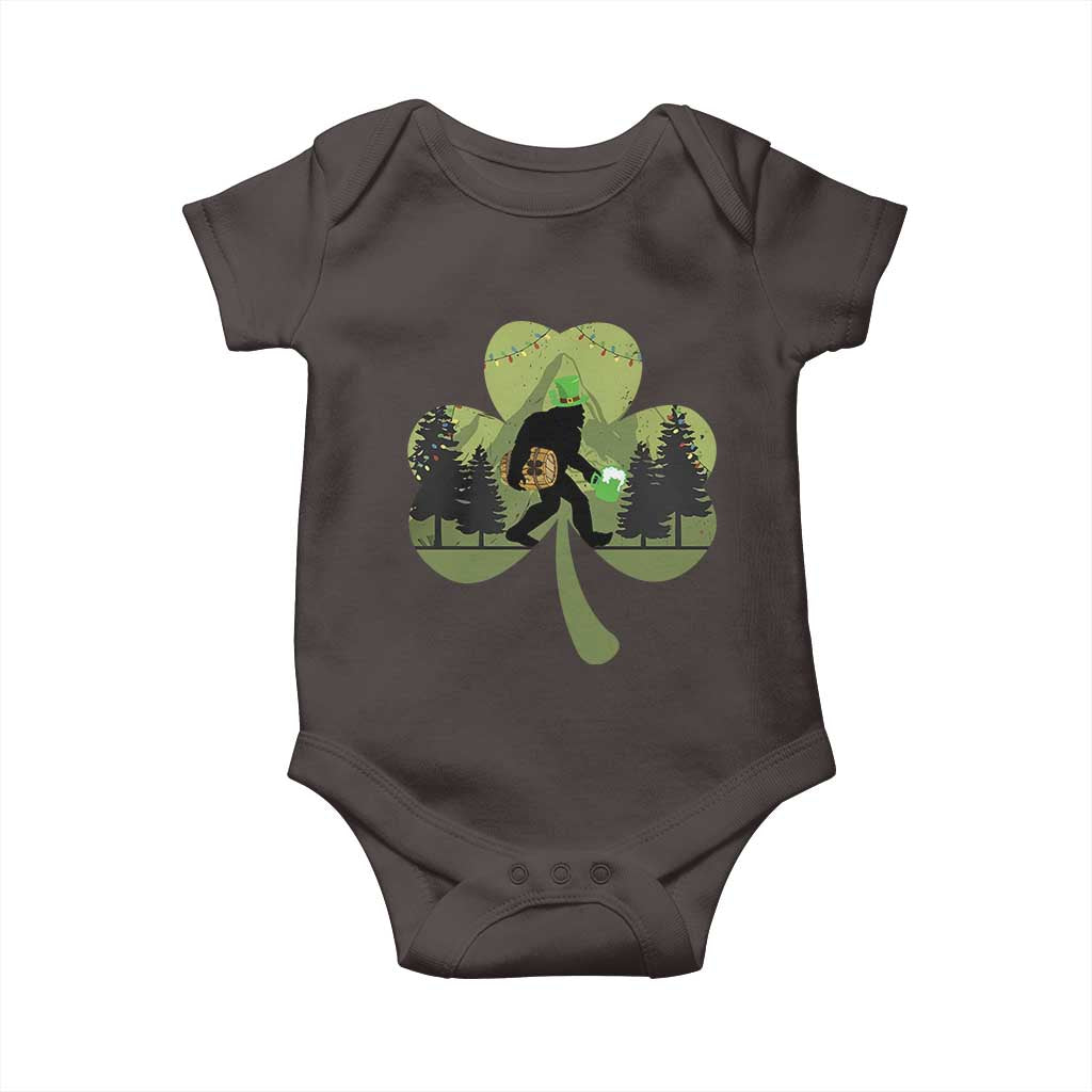 St Patricks Day Bigfoot Baby Onesie Sasquatch Irish Beer Lovers Shamrock Clover Leaf
