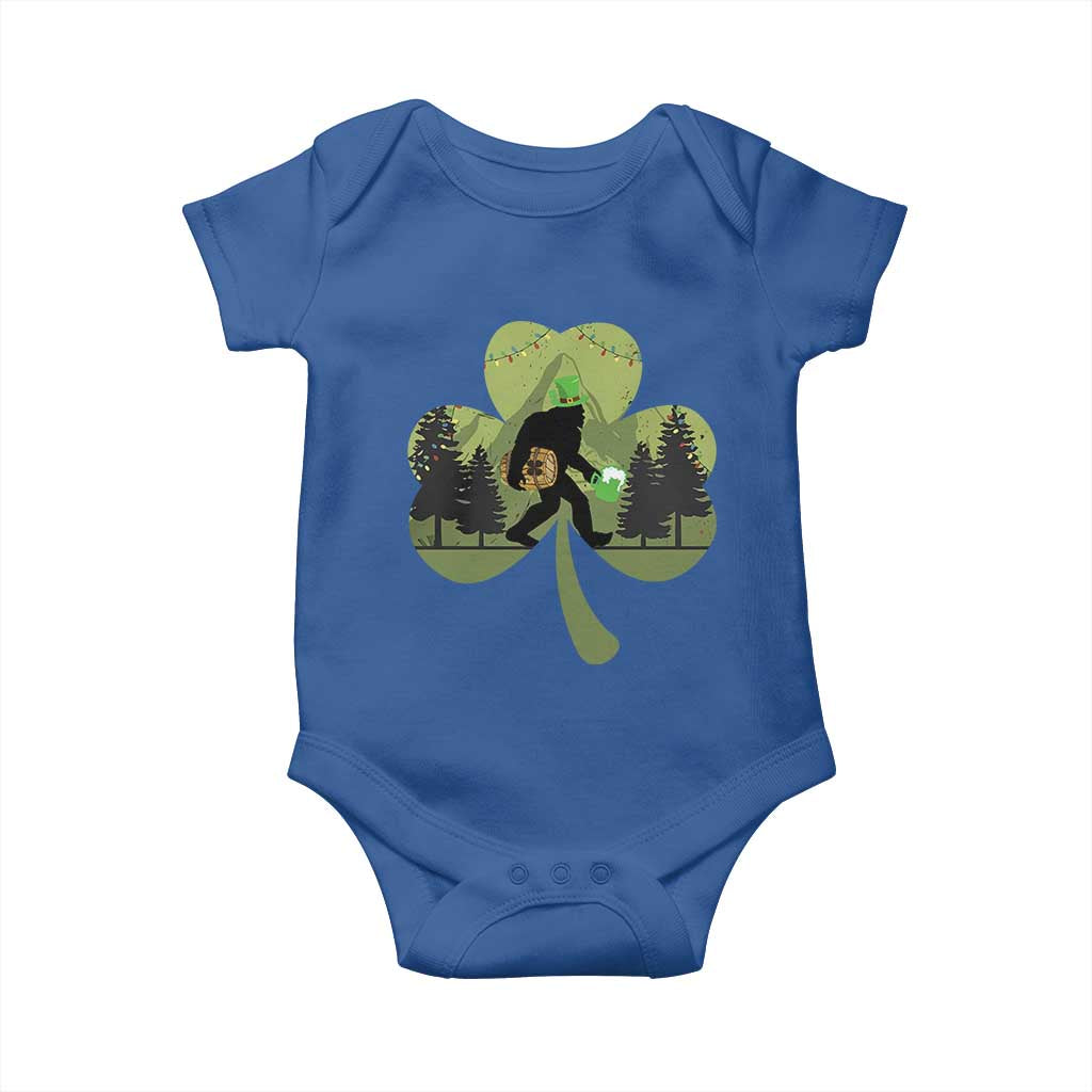 St Patricks Day Bigfoot Baby Onesie Sasquatch Irish Beer Lovers Shamrock Clover Leaf