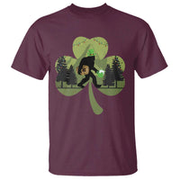 St Patricks Day Bigfoot T Shirt Sasquatch Irish Beer Lovers Shamrock Clover Leaf