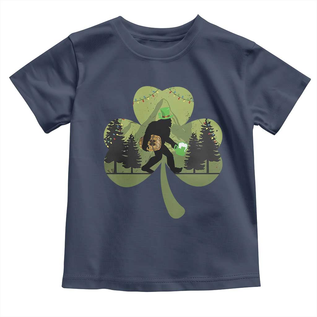 St Patricks Day Bigfoot Toddler T Shirt Sasquatch Irish Beer Lovers Shamrock Clover Leaf