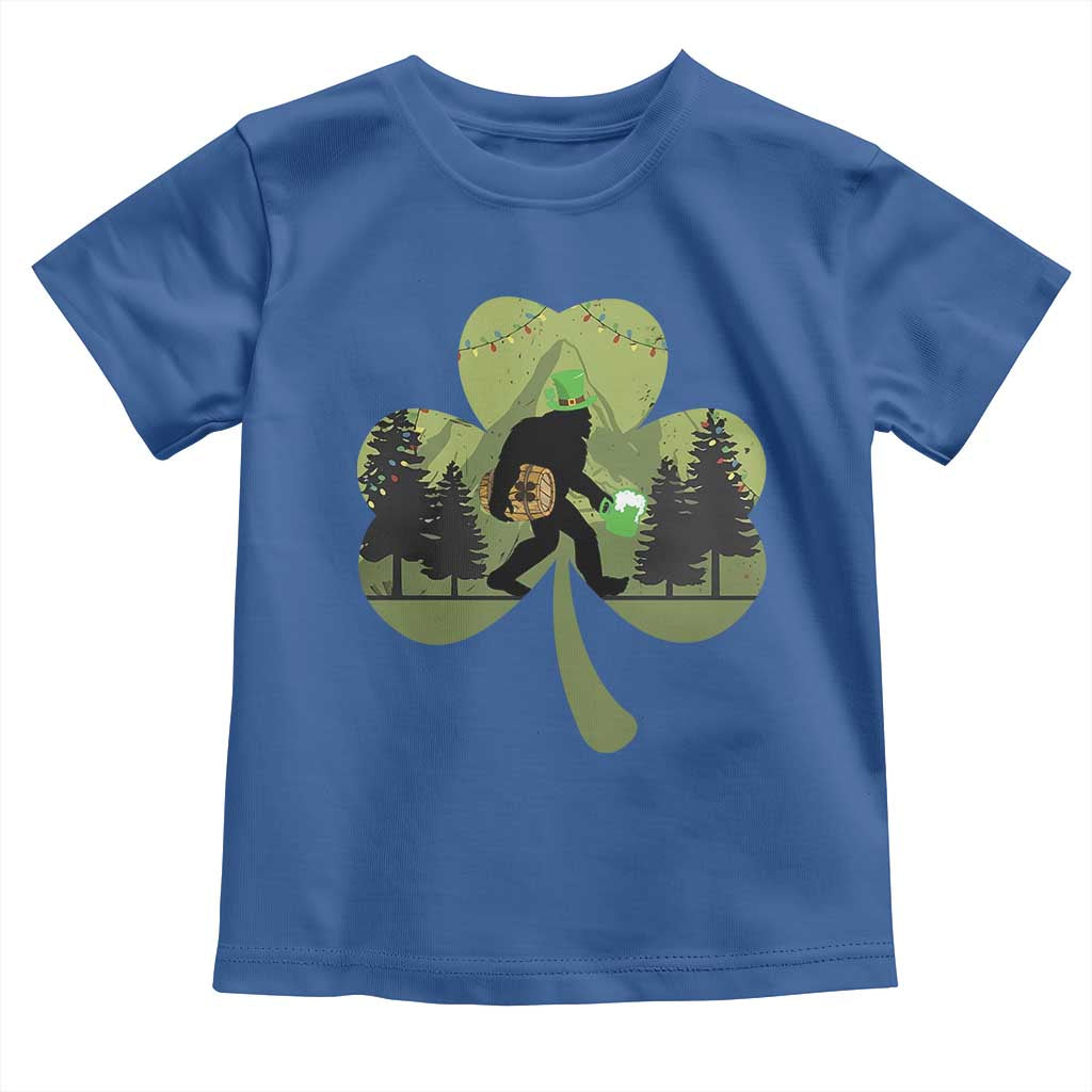 St Patricks Day Bigfoot Toddler T Shirt Sasquatch Irish Beer Lovers Shamrock Clover Leaf