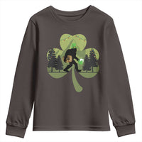 St Patricks Day Bigfoot Youth Sweatshirt Sasquatch Irish Beer Lovers Shamrock Clover Leaf