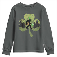 St Patricks Day Bigfoot Youth Sweatshirt Sasquatch Irish Beer Lovers Shamrock Clover Leaf