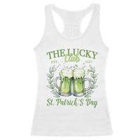 Irish Cat Eating Ramen Noodles Cute Anime St Patrick's Day Racerback Tank Top The Lucky Club