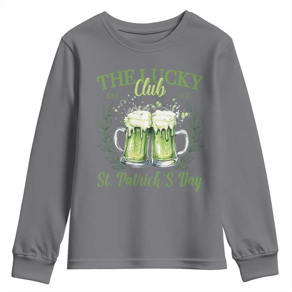 Irish Cat Eating Ramen Noodles Cute Anime St Patrick's Day Youth Sweatshirt The Lucky Club