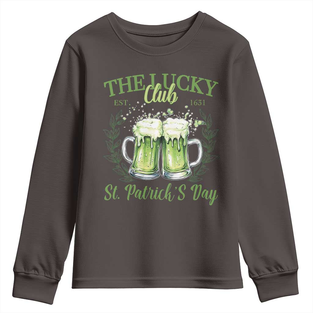 Irish Cat Eating Ramen Noodles Cute Anime St Patrick's Day Youth Sweatshirt The Lucky Club